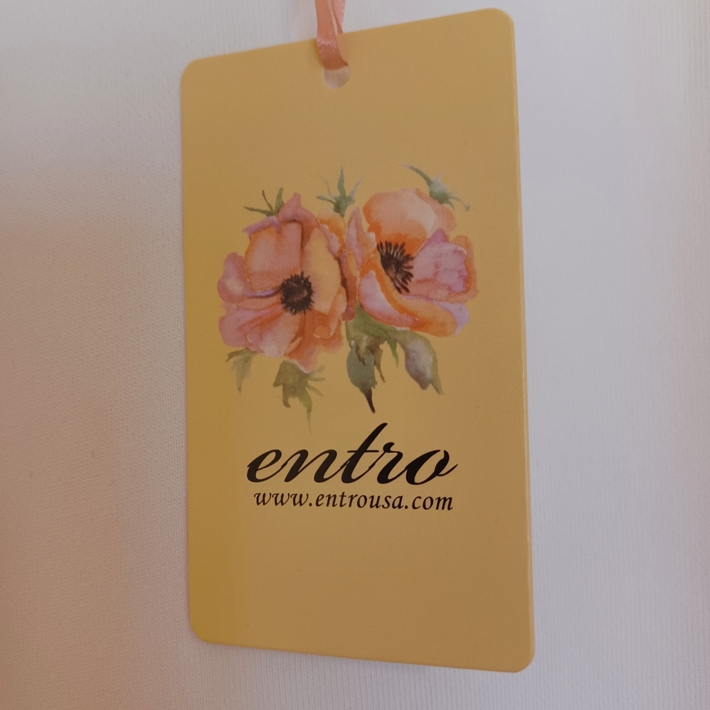 NEW Entro Sleeveless Tunic Sweatshirt Ivory Womens Sz Lg NWT - Picture 5 of 8